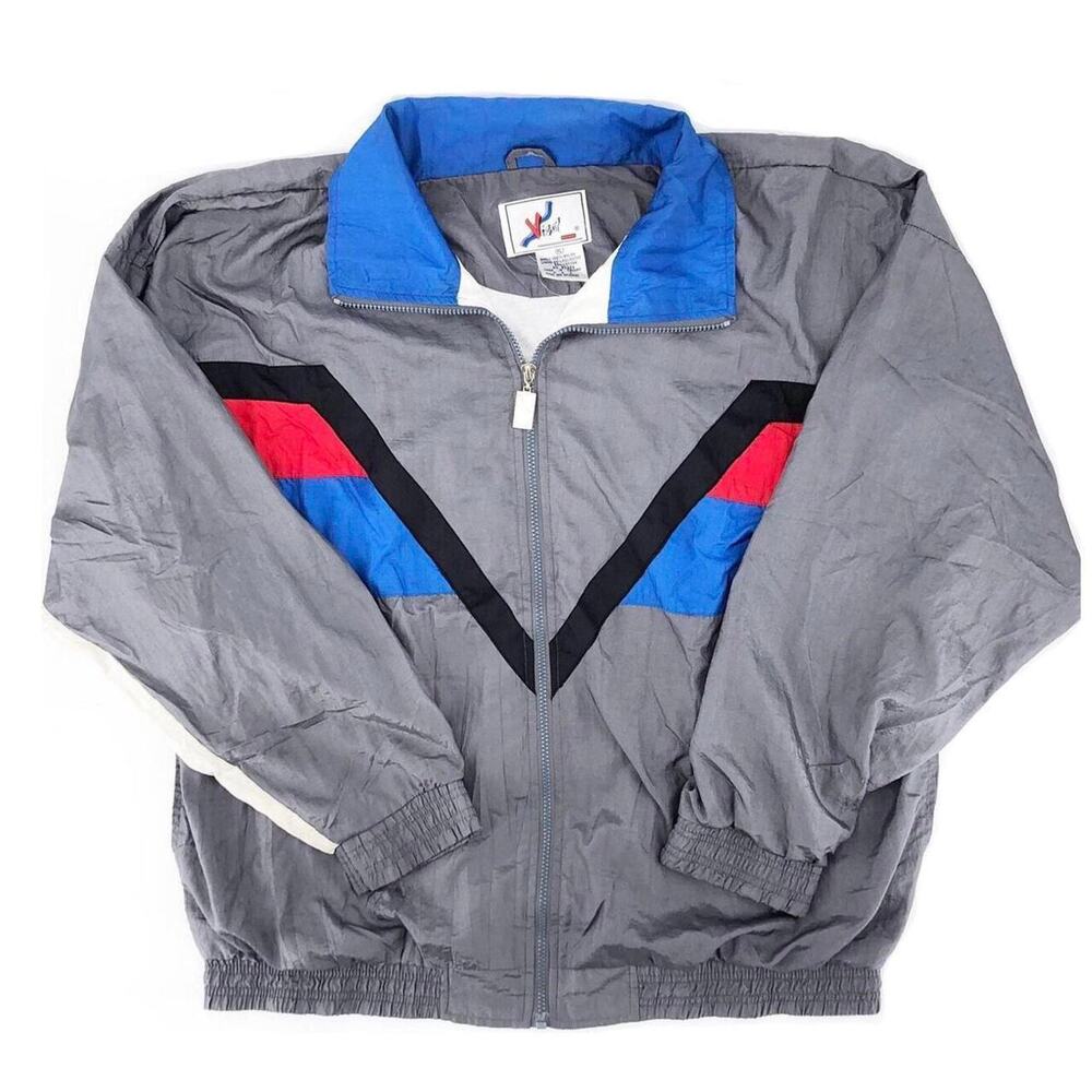 90s color block windbreaker jacket 1990s vintage
